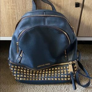 Michael Kors blue studded backpack 🎒